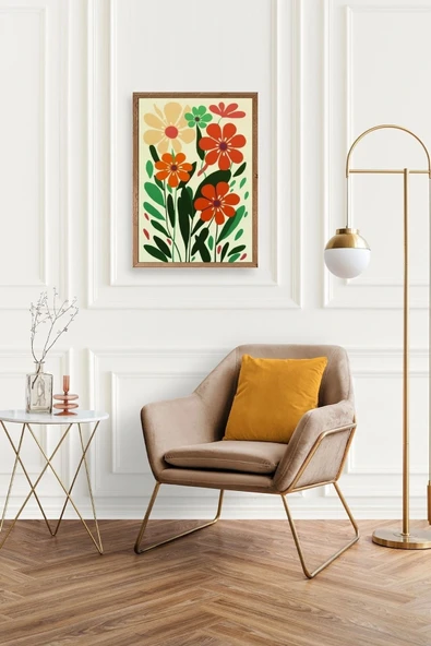 Çiçek Ahşap Çerçeveli Tablo 23 x 30 - Resim 2