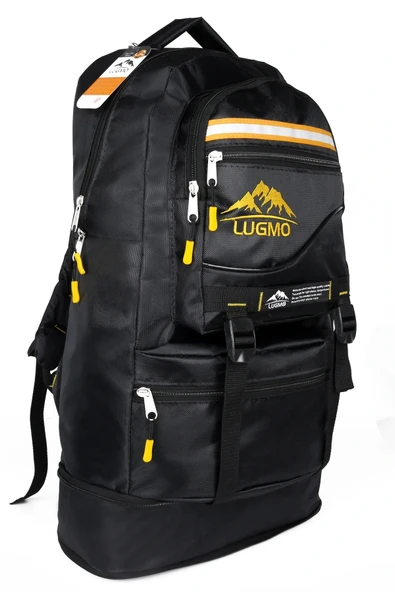 Deprem Çantası Körüklü Reflektörlü 65 Litre Siyah Sarı ürün görseli 1