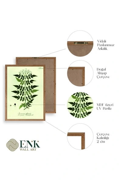 Yapraklar Ahşap Çerçeveli Tablo 23 x 30 - Resim 4