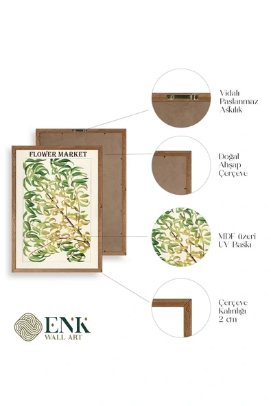 Grancica Breskve Ahşap Çerçeveli Tablo 17 x 23 - Resim 4