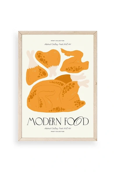 Tavuk Ahşap Çerçeveli Tablo 50 x 70 ürün görseli 1