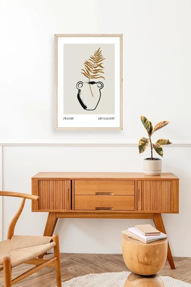 Vazo Ahşap Çerçeveli Tablo 50 x 70 - Resim 2