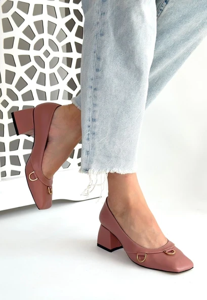 Cande Pudra Cilt Topuklu Ayakkabı - Resim 2