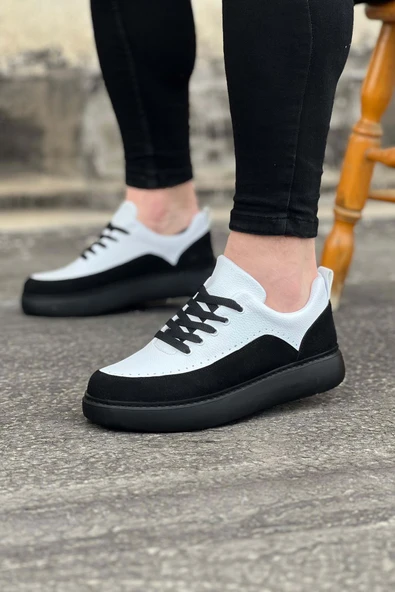 Kömür Beyaz Ortopedik Taban Erkek Casual Ayakkabı ürün görseli 1