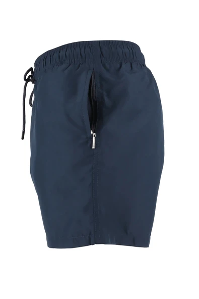 Erkek Deniz Şortu Cepli Polyester Su Yitici Özellik Tahriş Etmeyen Astar Lacivert K-149 - Resim 3