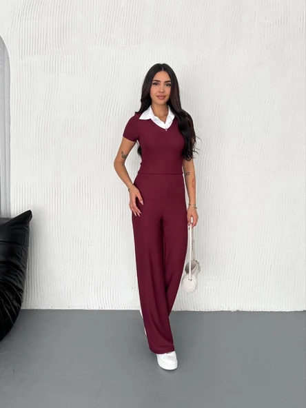 Ottoman kumaş beyaz gömlek yaka takım s4142 ürün görseli 1