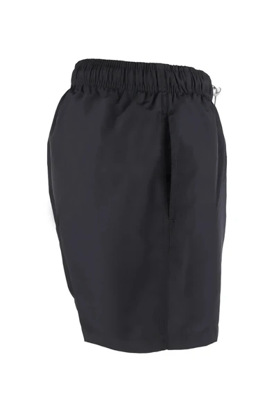 Erkek Deniz Şortu 2 Cepli Pamuklu Polyester Su Yitici Tahriş Etmeyen Astar Siyah K236 - Resim 2