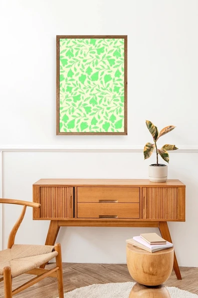 Yapraklar Ahşap Çerçeveli Tablo 50 x 70 - Resim 3