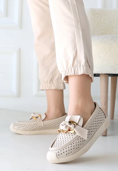 Riwan Bej Cilt Babet Ayakkabı ürün görseli 1