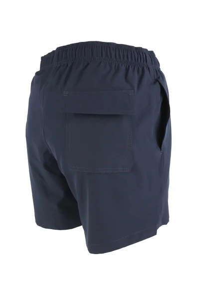 Erkek Deniz Şortu Cepli Pamuklu Polyester Su Yitici Özellik Tahriş Etmeyen Astar Lacivert BS-224 - Resim 2