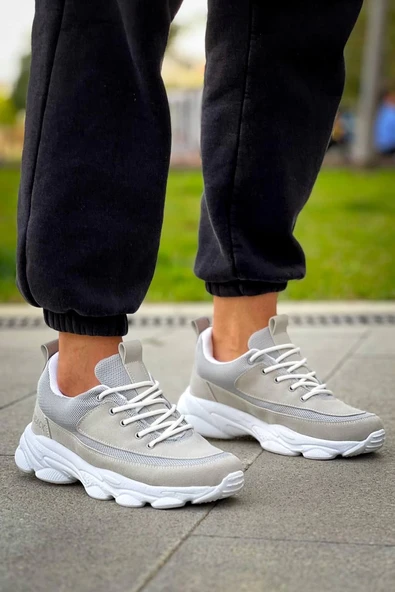 KB-707 Taş Süet Yüksek Taban Bağcıklı Günlük Erkek Ayakkabı - Resim 3