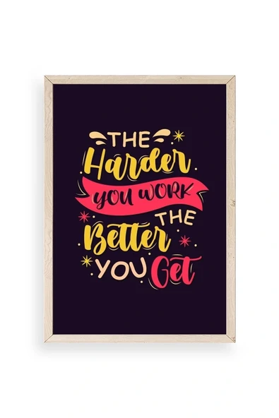 Motto Ahşap Çerçeveli Tablo 30 x 42 ürün görseli 1