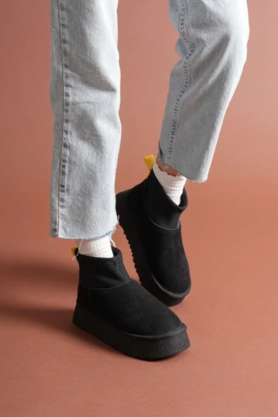 Cuen Siyah Süet Bot - Resim 2