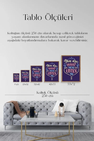 Motto Ahşap Çerçeveli Tablo 23 x 30 - Resim 5