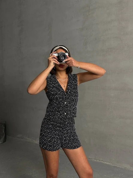 Yelekli şort takım - Resim 4