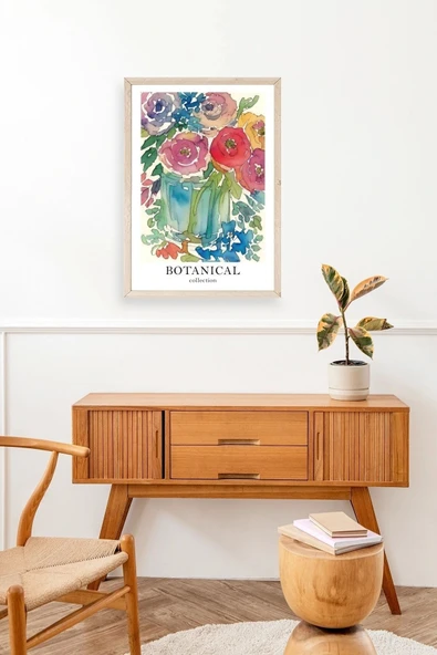 Çiçek Ahşap Çerçeveli Tablo 23 x 30 - Resim 3