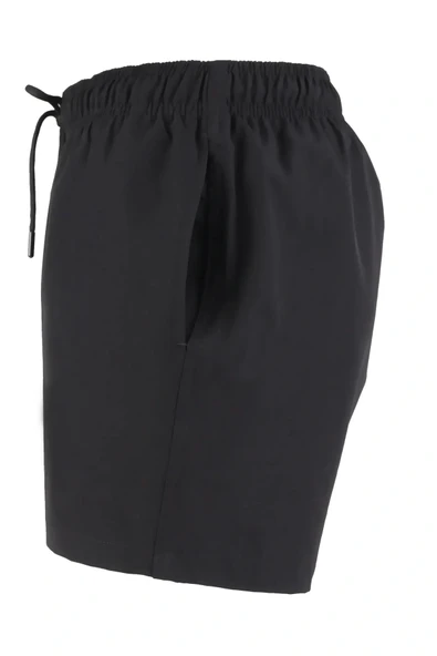 Erkek Deniz Şortu Cepli Pamuklu Polyester Su Yitici Özellik Tahriş Etmeyen Astar Siyah BS-224 - Resim 3