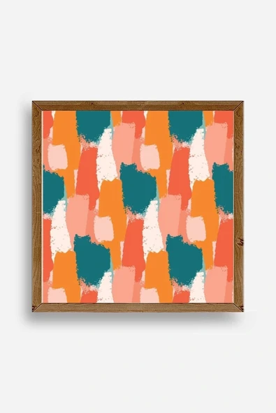 Soyut Ahşap Çerçeveli Tablo 42 x 42 ürün görseli 1