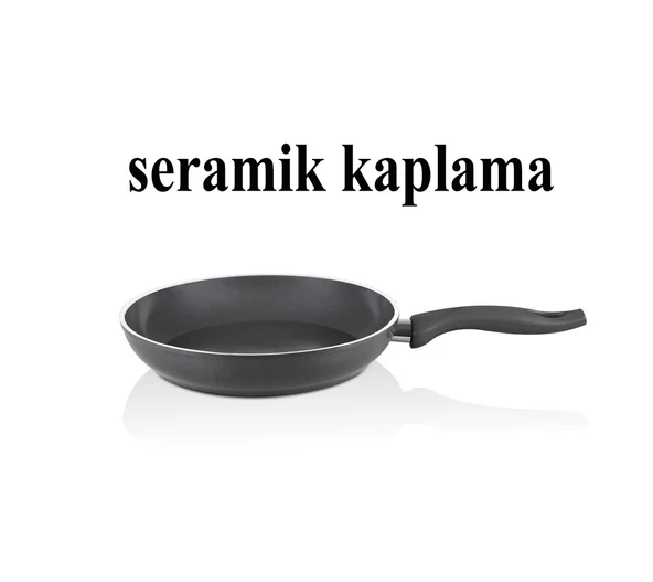 Falez Seramik Tava 26 CM Füme Renk Tek Kulplu - Resim 3