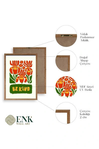 Motto Ahşap Çerçeveli Tablo 50 x 70 - Resim 4