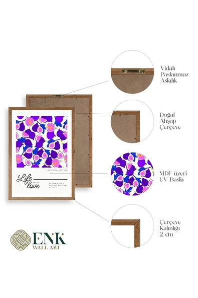 İncir Ahşap Çerçeveli Tablo 17 x 23 - Resim 3