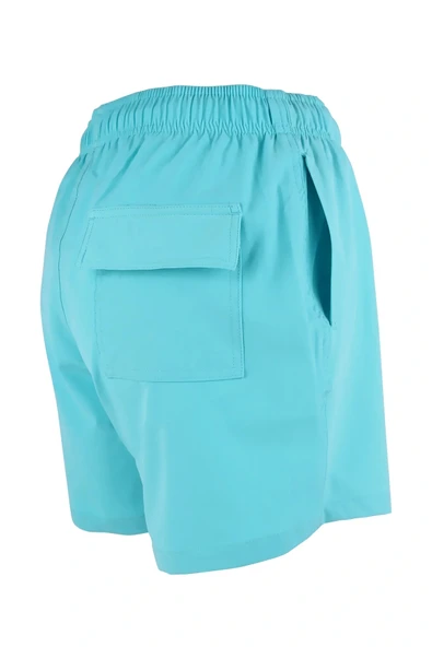 Erkek Deniz Şortu Cepli Pamuklu Polyester Su Yitici Özellik Tahriş Etmeyen Astar Turkuaz BS-224 ürün görseli 1