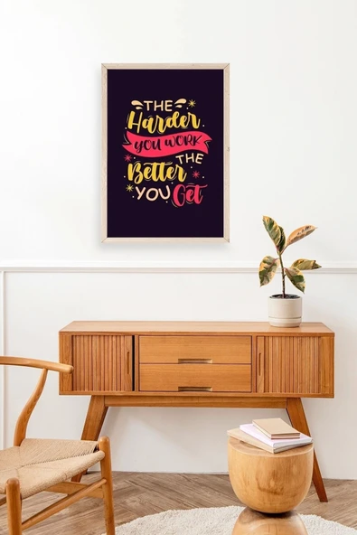 Motto Ahşap Çerçeveli Tablo 30 x 42 - Resim 3
