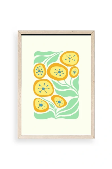 Çiçek Ahşap Çerçeveli Tablo 30 x 42 ürün görseli 1