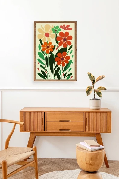 Çiçek Ahşap Çerçeveli Tablo 23 x 30 - Resim 3