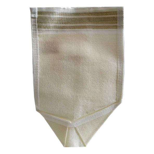 İpek Sırt ve Vücut Tellak Kese Beyaz 16X27 ürün görseli 1