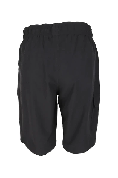 Erkek Deniz Şortu 3 Adet Cepli Pamuklu Su Yitici Astarlı Siyah BS-225 - Resim 2