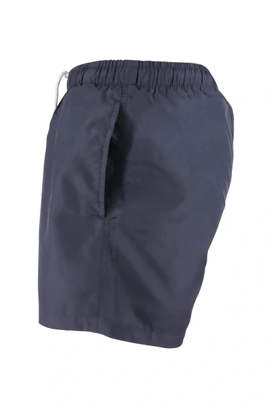 Erkek Deniz Şortu 2 Cepli Pamuklu Polyester Su Yitici Tahriş Etmeyen Astar Antrasit K236 - Resim 3