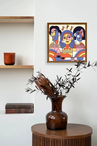 Modern Ahşap Çerçeveli Tablo 42 x 42 - Resim 3