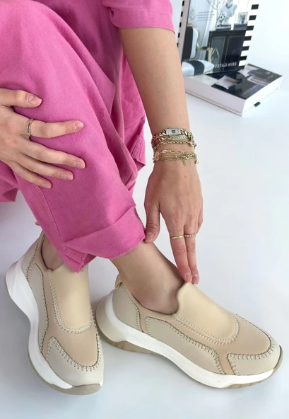 Kendy Bej Cilt Spor Ayakkabı ürün görseli 1