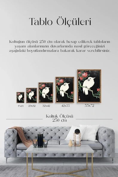 Ohara Koson Ahşap Çerçeveli Tablo 23 x 30 - Resim 5