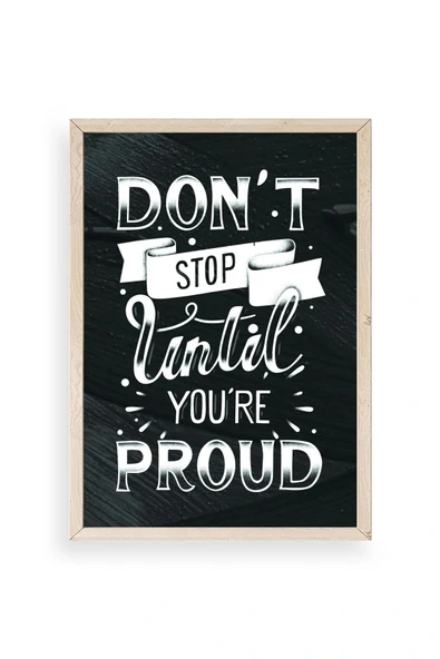 Motto Ahşap Çerçeveli Tablo 50 x 70 ürün görseli 1