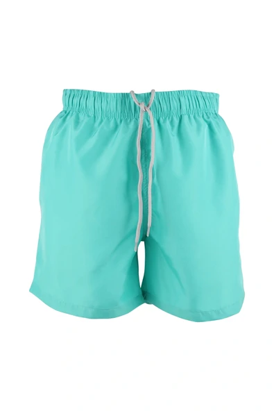 Erkek Deniz Şortu 2 Cepli Pamuklu Polyester Su Yitici Tahriş Etmeyen Astar Su Yeşili K236 ürün görseli 1