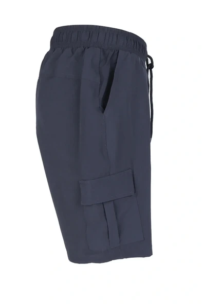 Erkek Deniz Şortu 3 Adet Cepli Pamuklu Su Yitici Astarlı Lacivert BS-225 - Resim 2