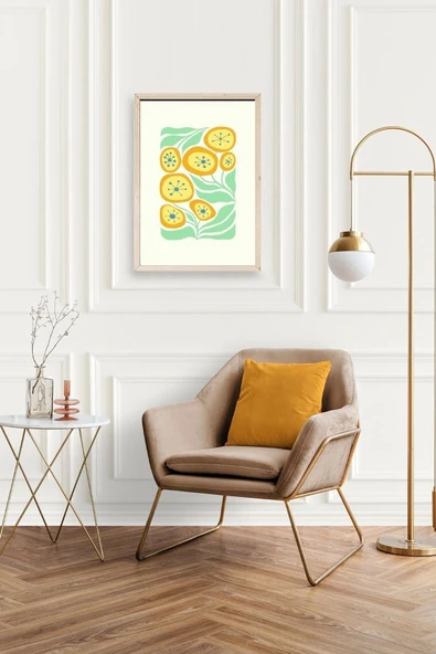 Çiçek Ahşap Çerçeveli Tablo 30 x 42 - Resim 2