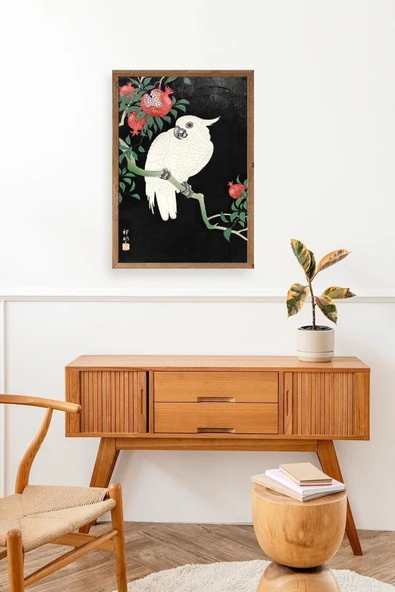 Ohara Koson Ahşap Çerçeveli Tablo 23 x 30 - Resim 3