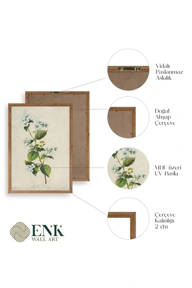 Çiçek Ahşap Çerçeveli Tablo 50 x 70 - Resim 4