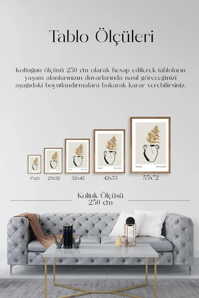 Vazo Ahşap Çerçeveli Tablo 50 x 70 - Resim 5