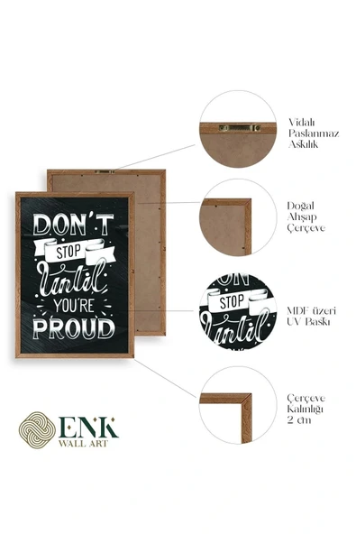 Motto Ahşap Çerçeveli Tablo 23 x 30 - Resim 4