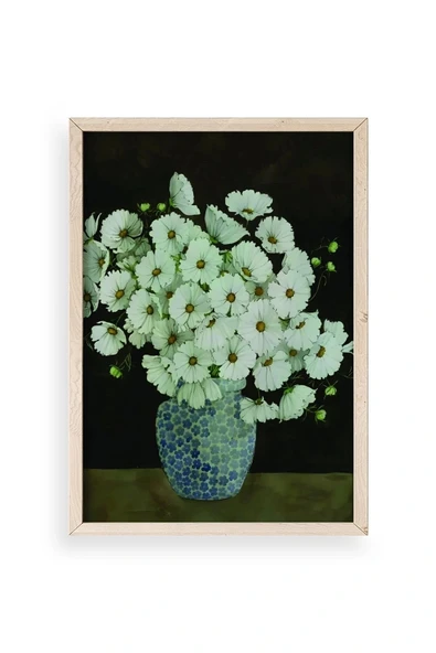 Çiçekler Ahşap Çerçeveli Tablo 50 x 70 ürün görseli 1