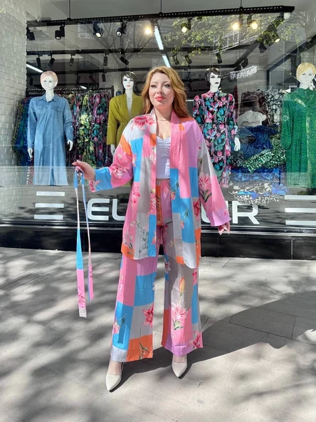 Ceketli baskılı takım - Resim 2