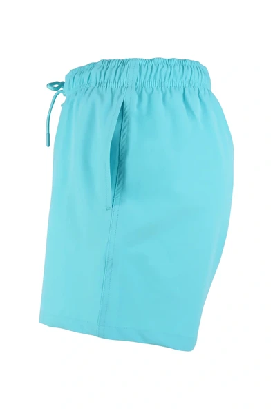 Erkek Deniz Şortu Cepli Pamuklu Polyester Su Yitici Özellik Tahriş Etmeyen Astar Turkuaz BS-224 - Resim 2