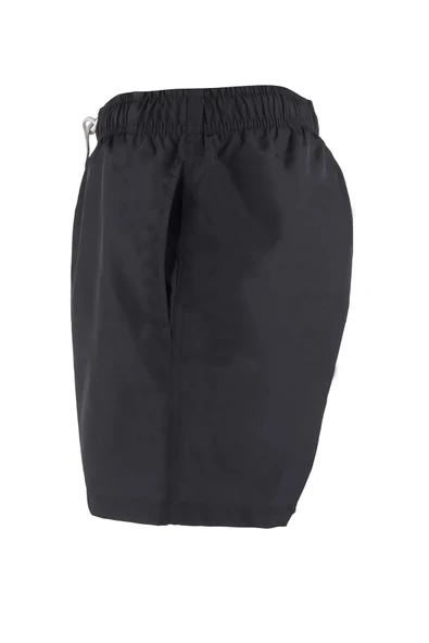 Erkek Deniz Şortu 2 Cepli Pamuklu Polyester Su Yitici Tahriş Etmeyen Astar Siyah K236 - Resim 3