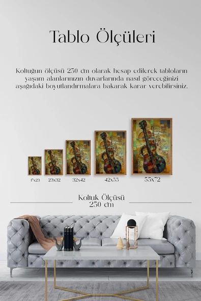 Keman Ahşap Çerçeveli Tablo 30 x 42 - Resim 5