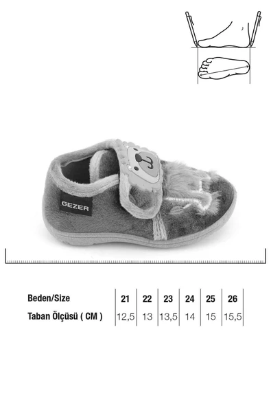 Gezer Erkek Çocuk Aslan Figürlü Kışlık Yumuşacık Ev Pandufu Cırtlı Siyah - Resim 4