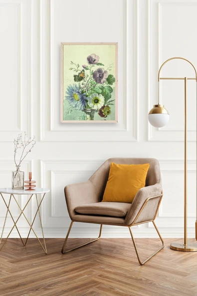 Çiçekler Ahşap Çerçeveli Tablo 23 x 30 - Resim 2